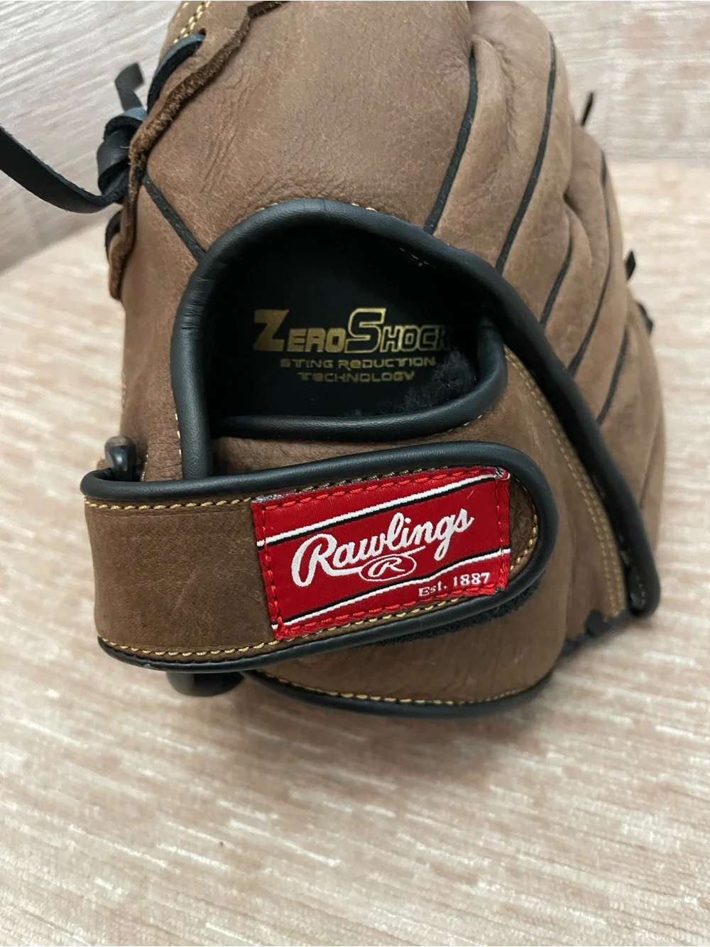 Rawlings Brown Leather Baseball Glove Left Hand Throw Basket Web LHT 12.5